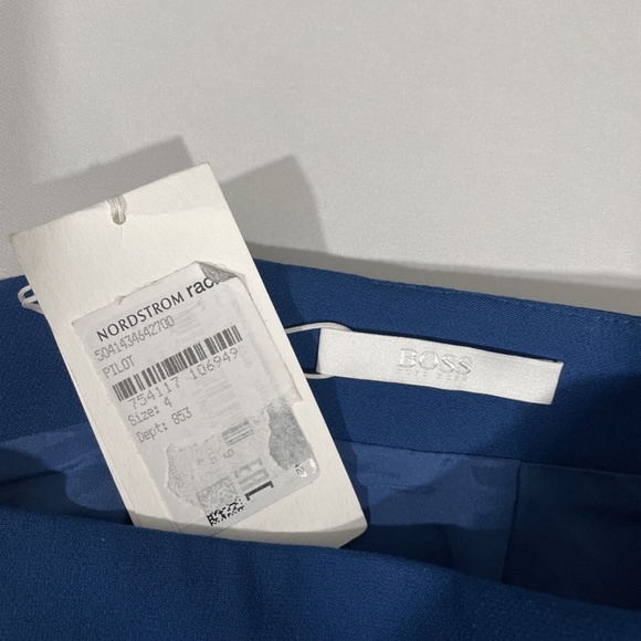 NWT $248 Boss Hugo Boss [ 4 US‎ ] Vinoa Ponte Pencil Skirt in Pilot Blue - Picture 6 of 15